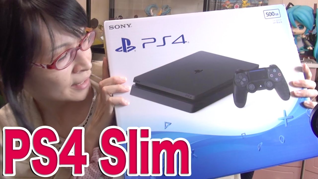 新型PS4 Slim 開封！ 29980円！！！ すんごい薄い！