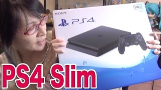 新型PS4 Slim 開封！  29980円！！！ すんごい薄い！