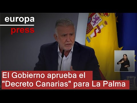 Government gives green light to 'Canary Islands Decree' with aid for La Palma