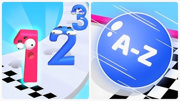 A-Z Run 3D VS Number Run 3D - All ASMR Android Gameplay, New Update