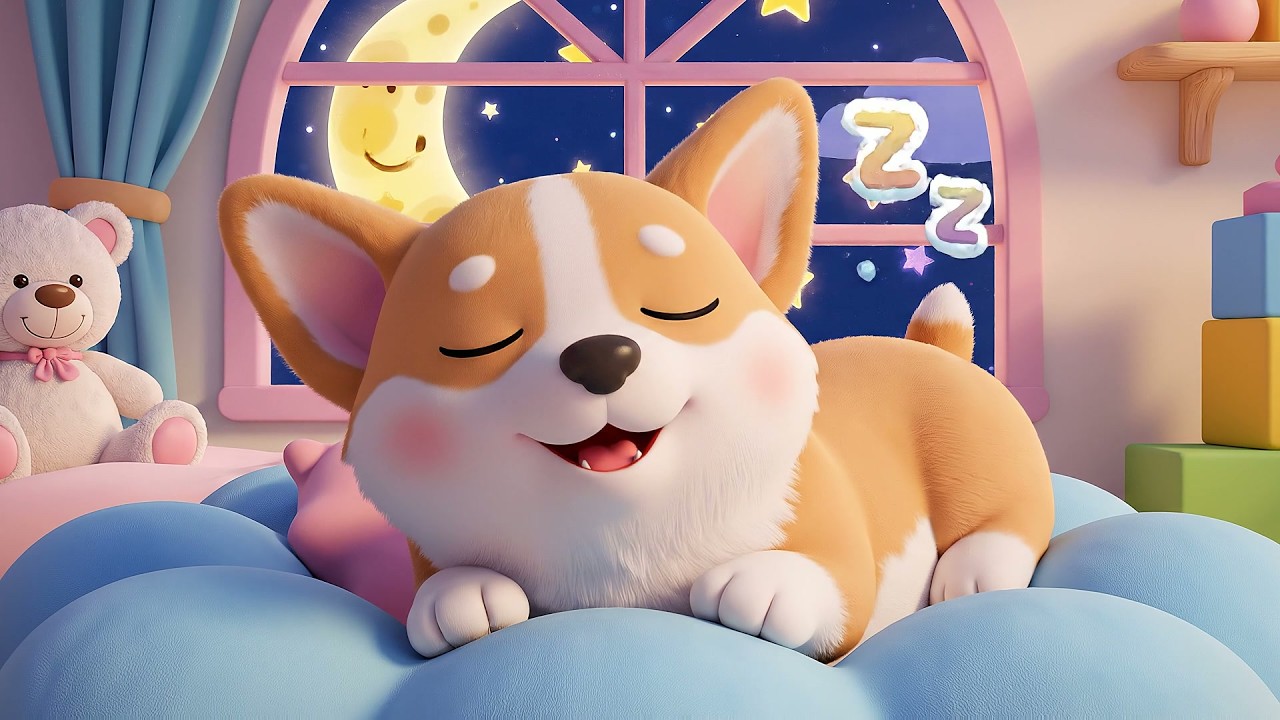 Sleepy Puppy Snores Zzz Zzz Zzz | Bedtime Lullaby & Calming Puppy Rhyme