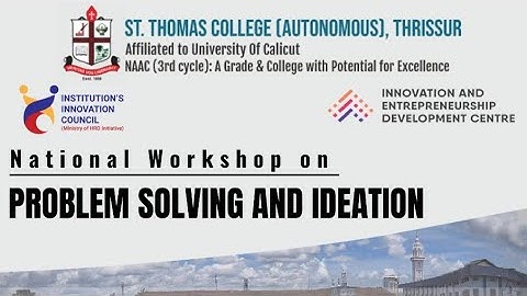 National Workshop on Problem Solving and Ideation