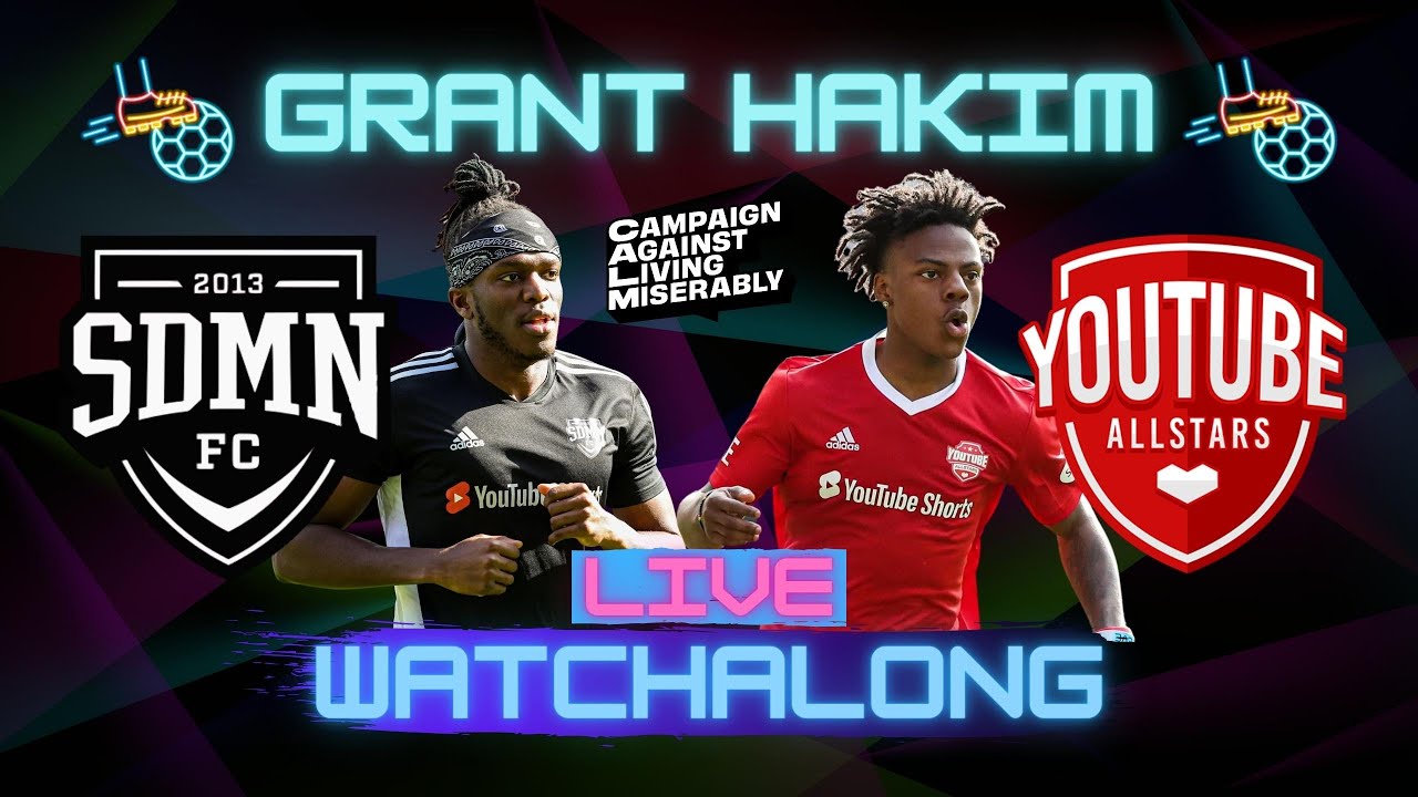 Sidemen FC vs YouTube Allstars Charity Match LIVE STREAM Watchalong