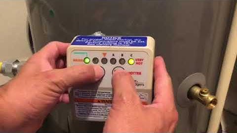 Revised: NO HOT WATER. White Rodgers gas valve  how to reset