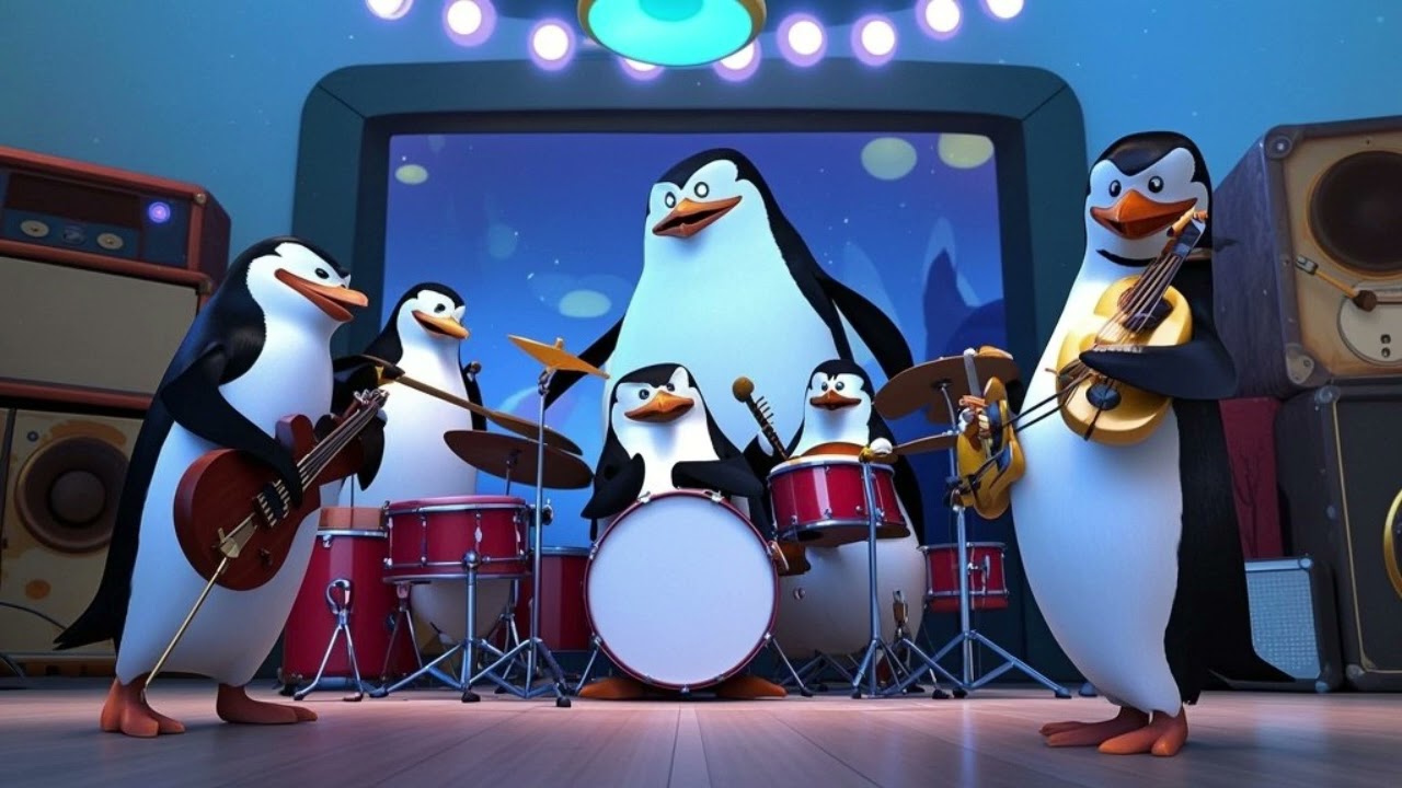 Penguin Band 2 🐧🎶 | Fun Music Kids Song & Nursery Rhyme