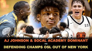 AJ Johnson & SoCal Academy out of L.A. dominate defending champs OSL out of Brooklyn NYC to advance!