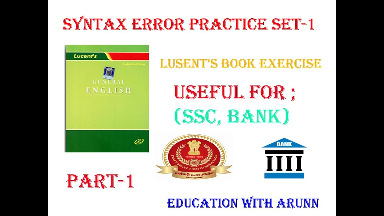 Syntax Problems Lucent s Book Practise YouTube Syntax problems lucent s book practise youtube