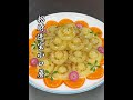 Turn potatoes into mushrooms with osmanthus honey sauce, beautifully plated.