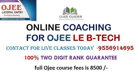 Ojee 2026 lateral entry btech exam