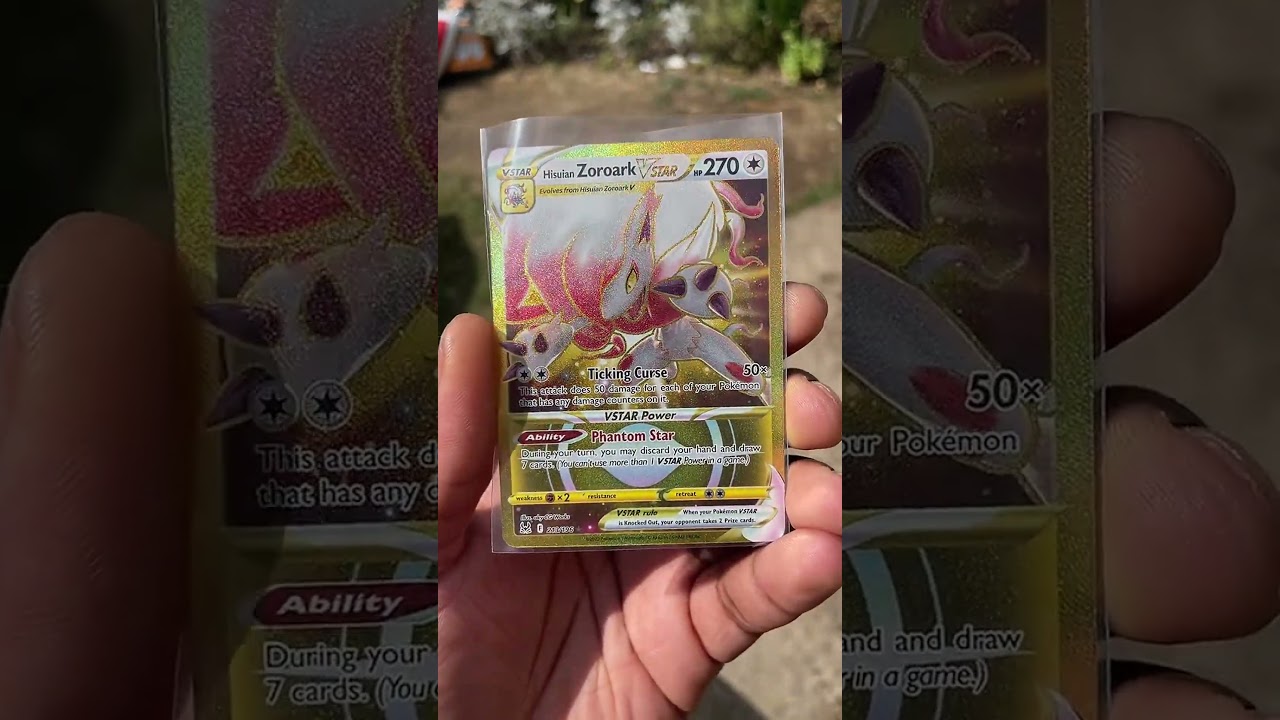 GOLD ZOROARK VSTAR FROM LOST ORIGIN 