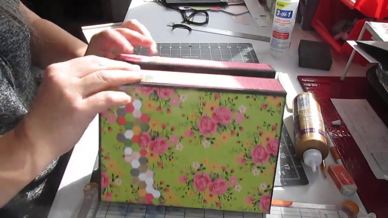 Tuto 2b de 2 BoiteRangement de Cartes ATC Scrapbooking YouTube