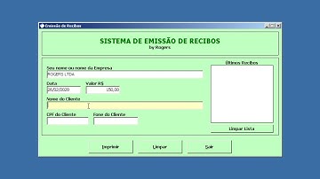 Sistema de Emissão de Recibos Grátis para Download