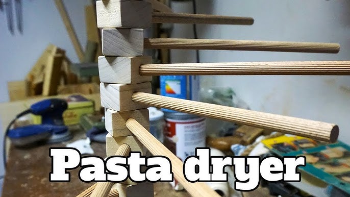 Wood Pasta Drying Rack, Collapsible Homemade Pasta Drying Rack