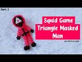 How To Make Beaded Keychain Squid Game Part 2//Squid Game Triangle Masked Man//Gantungan Kunci Manik