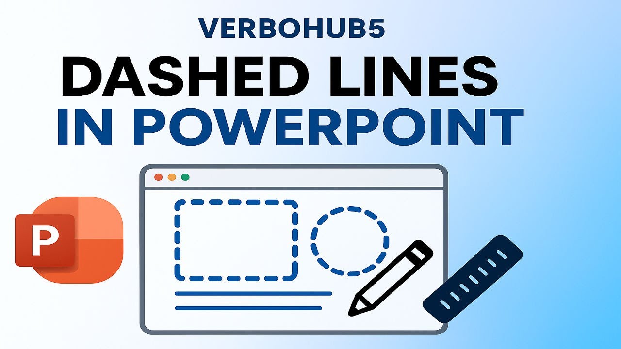 How to Add Dashed Lines in PowerPoint | Simple Steps | VerboHub5 - YouTube