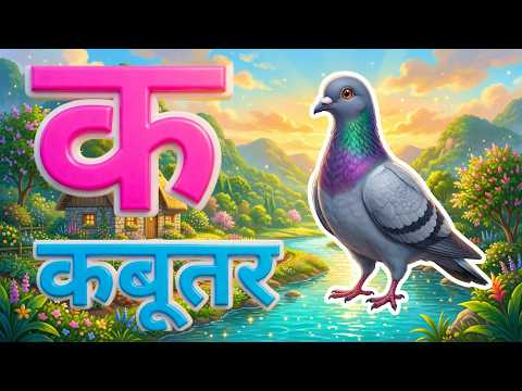 क से कबूतर |अ से अनार |a se anaar k se kabutarI Hindi varnmala I ABCD | हिन्दी वर्णमाला | Kiduzone4u