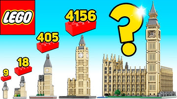 LEGO Big Ben in Different Scales - Comparison