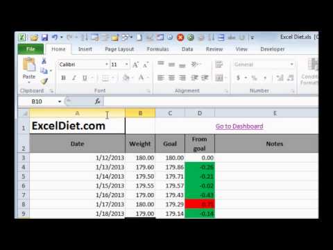 diet spreadsheet