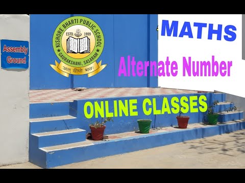 Alternate number | Maths | Class - 1| KISHORE BHARTI PUBLIC SCHOOL SASARAM | ONLINE CLASSES