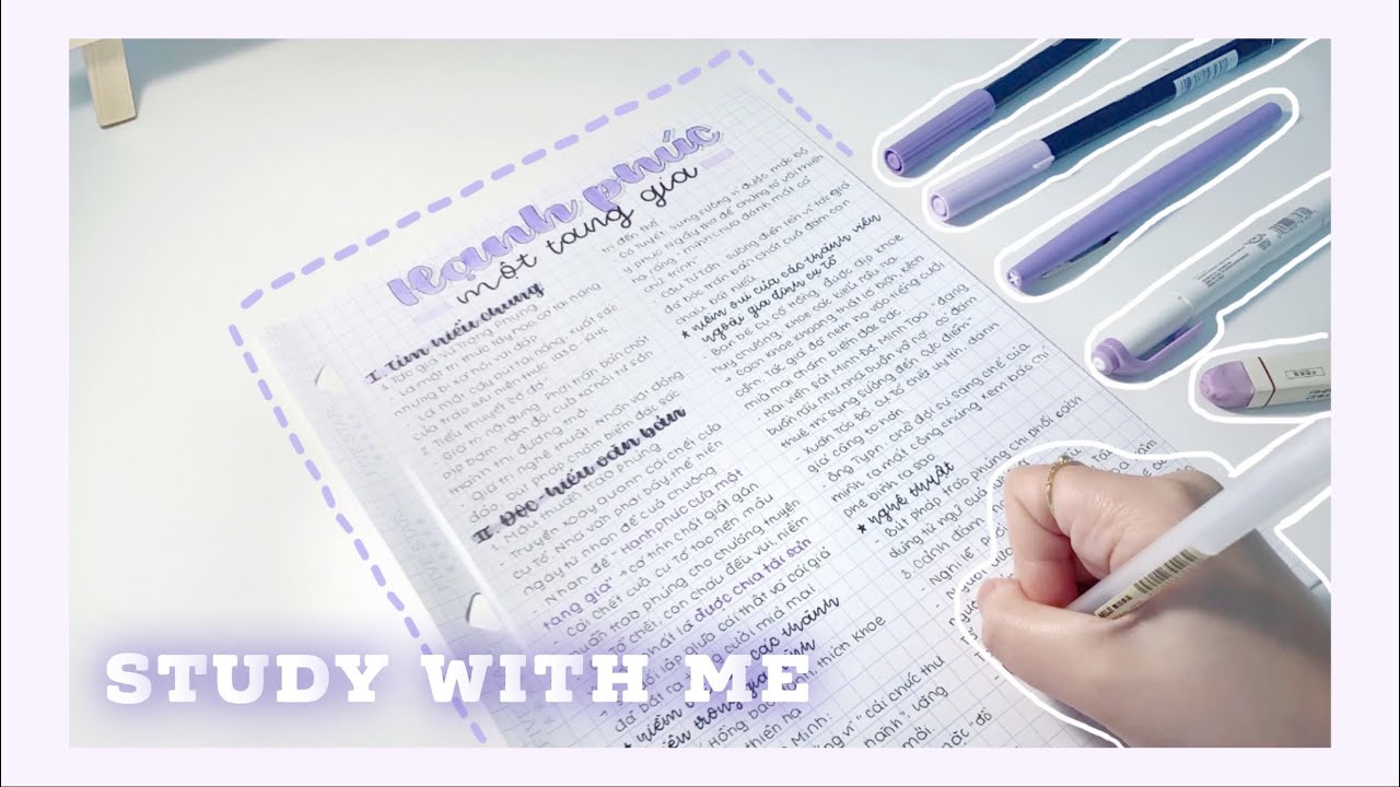 Take notes môn Văn chỉ dùng bút màu tím??!! //Take notes using purple pens only💜