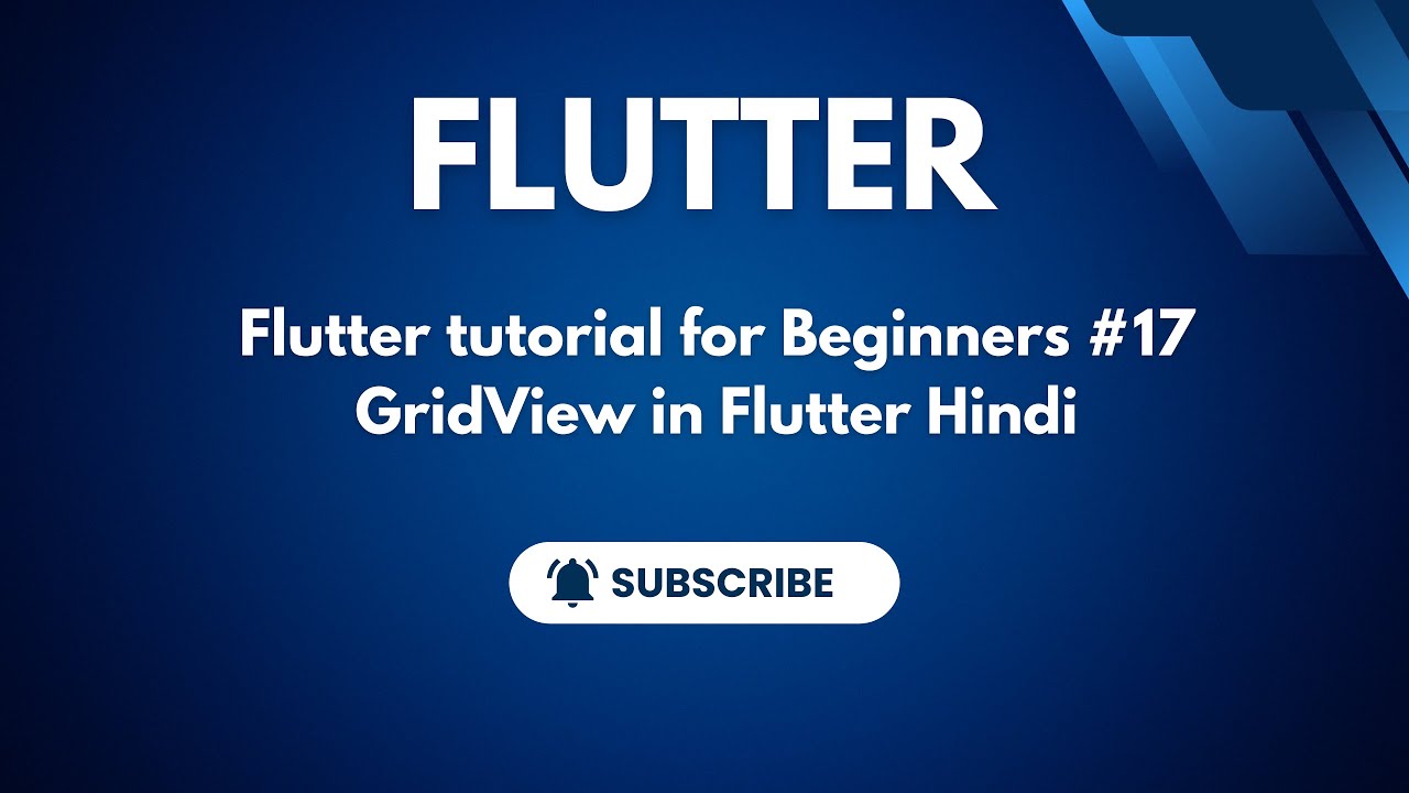 Flutter tutorial for Beginners #17 Gridview in flutter Hindi - YouTube