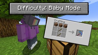 I beat Minecraft on "Baby Mode" Difficulty...