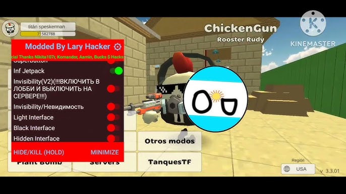 Chicken Gun Mod Menu by Larry Hacker download v3.4.0 APK for Android for  Free