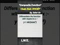 Differentiation | "Composite Function? Chain Rule लगाओ !" #shorts #shortsfeed #maths #saketsir