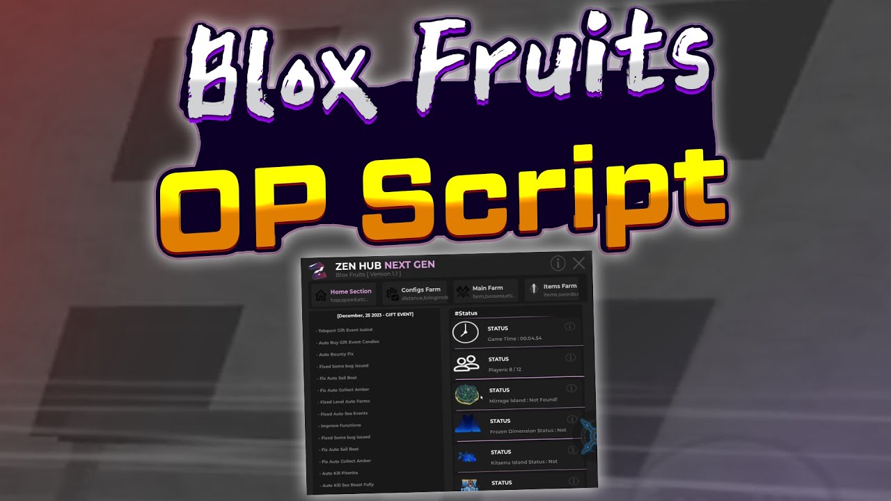 Blox Fruits script – (Zen Hub) - YouTube