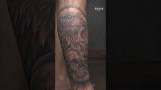 Eagle-Skull-Snake Tattoo by Vishnu #TattooArt #EagleTattoo #SnakeTattoo #Skull