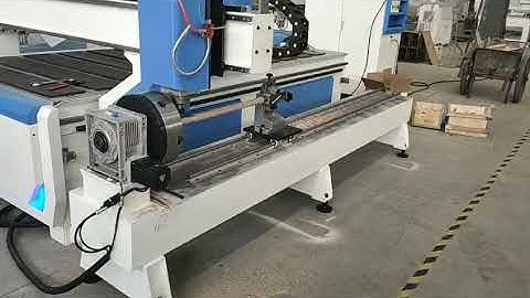 CNC Wood router machine rotary working video
