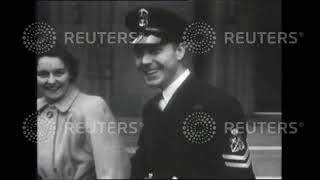 1943 Investiture of submarine crews at Buckinham Palace
