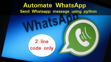 Send whatsapp message using python with 2 line code only