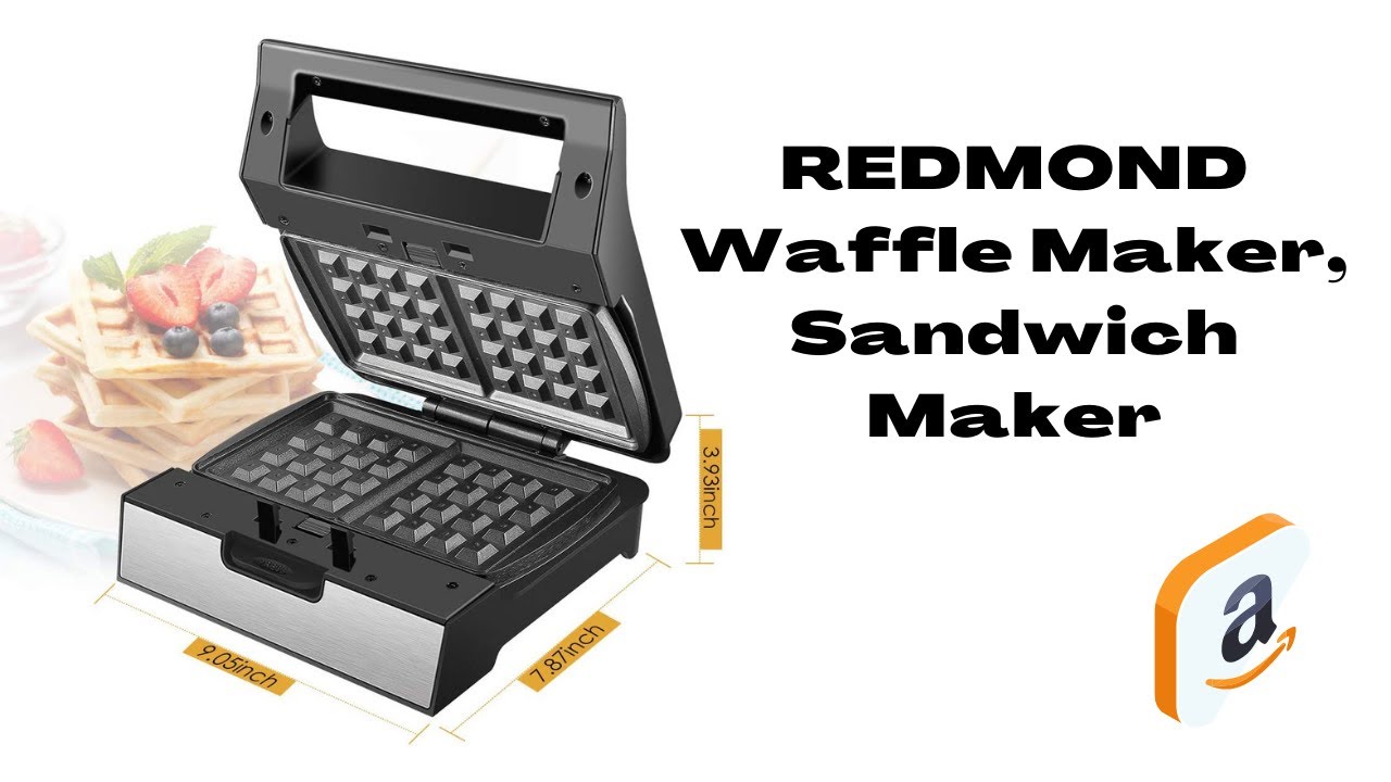 REDMOND Waffle Maker, Sandwich Maker Review - YouTube