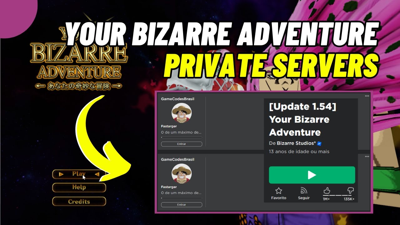 Roblox Your Bizarre Adventure Private Servers Free (YBA)