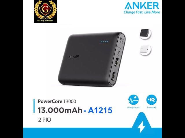 Pin Sạc Dự Phòng ANKER PowerCore 13000mAh 02 cổng USB-A PIQ- A1215