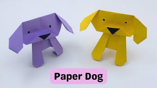 How To Make Easy Moving Paper DOG Toy For Kids / paper craft / Paper Craft Easy / KIDS crafts