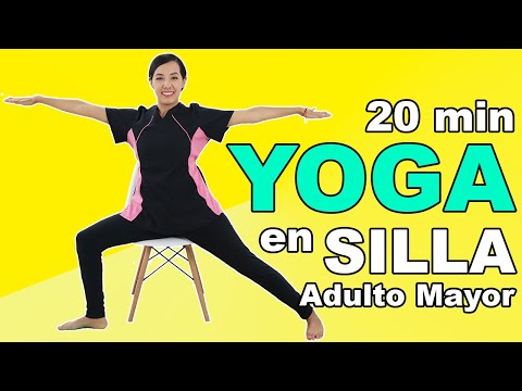 Vídeo: Silla Yoga Para Personas Mayores: Poses Sentadas