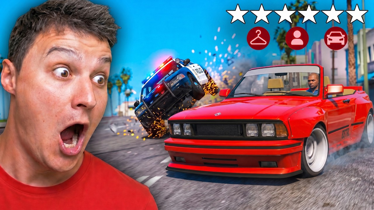 SCAPPO dalla POLIZIA con le AUTO del GAMEPLAY di GTA 6! 🌴