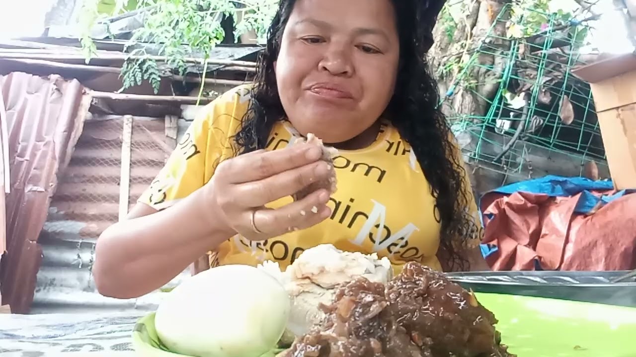 Adobong manok egg lechon yobab and noodles mukbang food mukbang Phillipines 