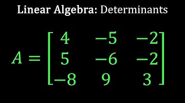 Determinant of a 3 by 3 Matrix using Expansion by Minors