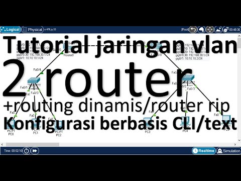 tutorial konfigurasi jaringan vlan 2 router berbasis cli (plus konsep routing dinamis)