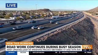 Crews continue construction work on Loop 101 Agua Fria in West Valley