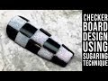 HOW TO CREATE A SUGARED CHECKBOARD NAIL