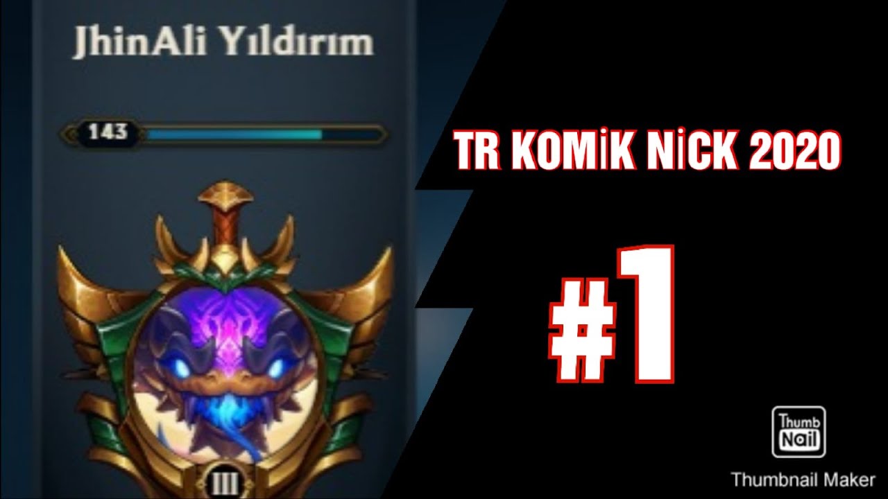 LOL EN KOMİK OYUNCU İSİMLERİ (2020)