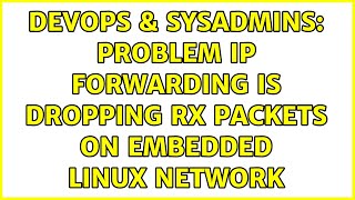 DevOps & SysAdmins: Problem IP Forwarding is Dropping Rx Packets on Embedded Linux Network Profile