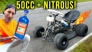 Installing NITROUS on our BUDGET 50cc Drift Kart!