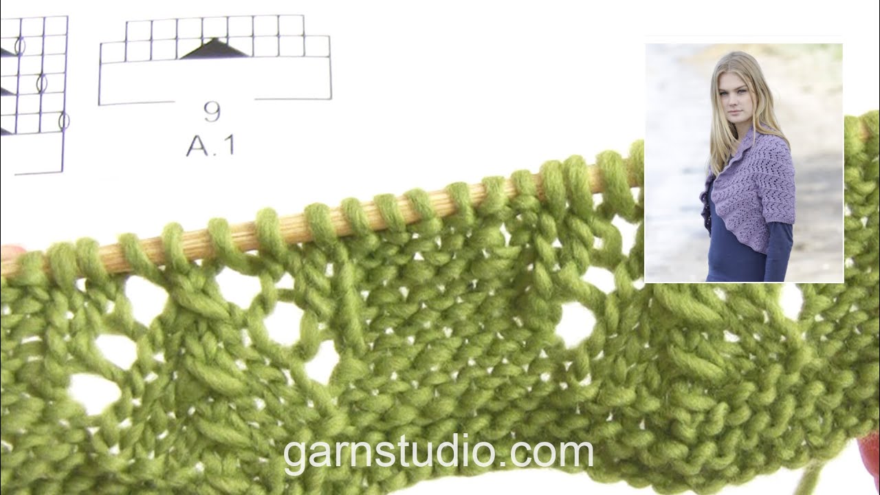 crochet shorts How to knit A.1 in DROPS 166-15