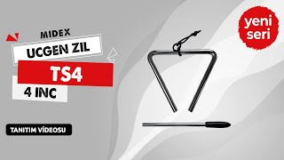 Midex Orf-Ts4 Örf Aletleri Triangle Çelik Üçgen Zil 4 İnç