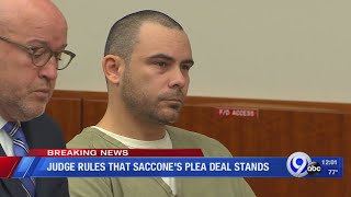 Judge rules Saccone's plea deal stands